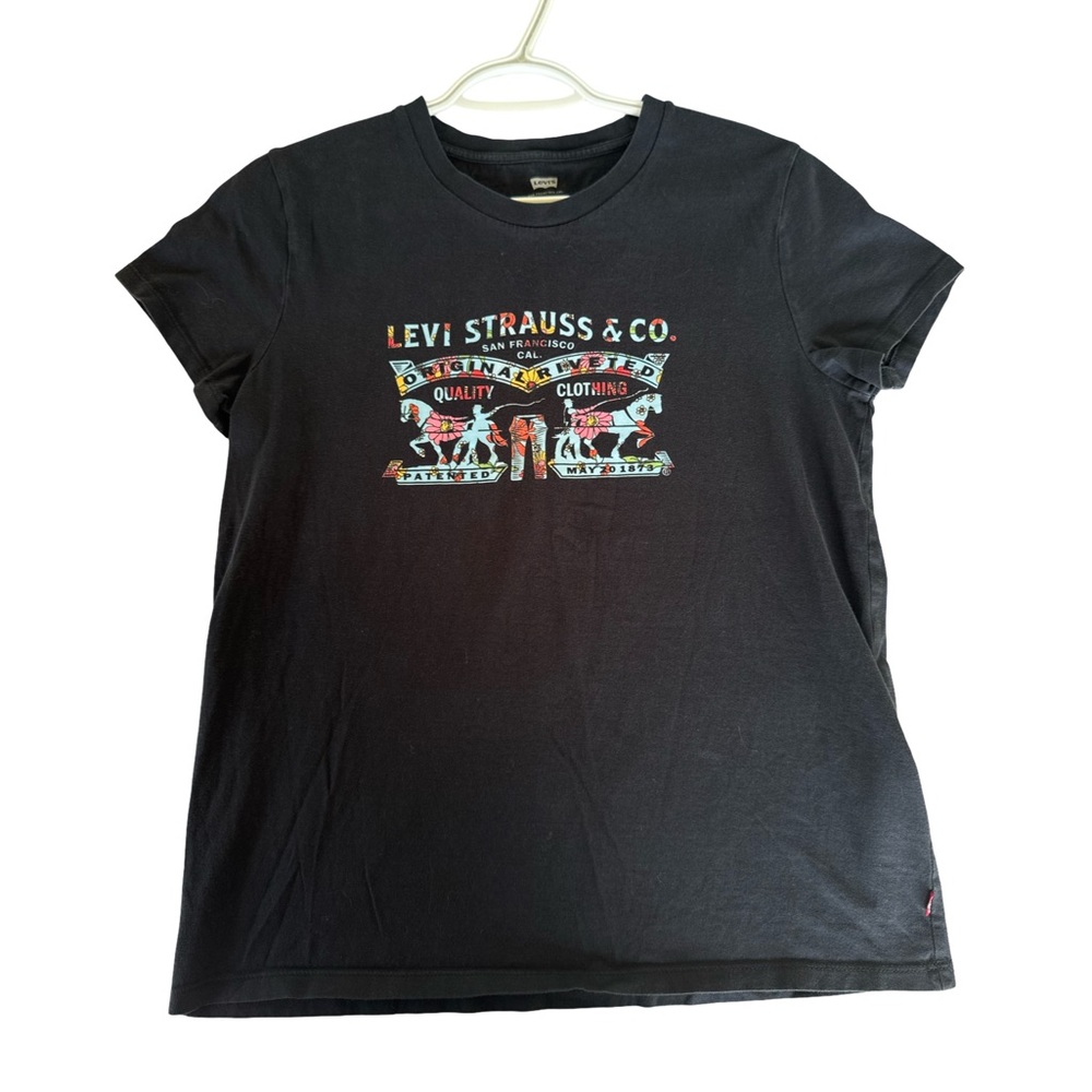 Levi's Black Tee with Colorful Graphic